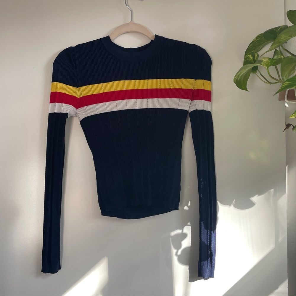F21 Ribbed Striped Long Sleeve